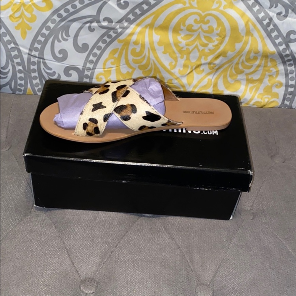 Pretty Little thing Cheetah Print Sandals